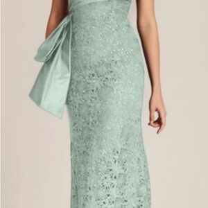 Green One Shoulder Sleeveless Gown for Weddings - New with tags and packaging.